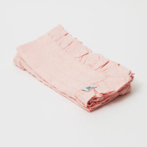 Linen Napkin Pair, Damask Pink