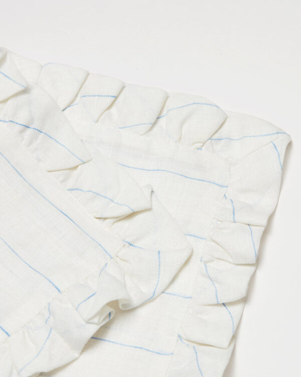 Linen Napkin Pair, Fine Stripe Blue